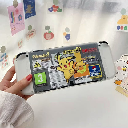 Warning Pikachu Transparent Case - Switcheries