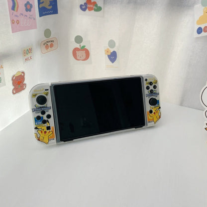 Warning Pikachu Transparent Case - Switcheries