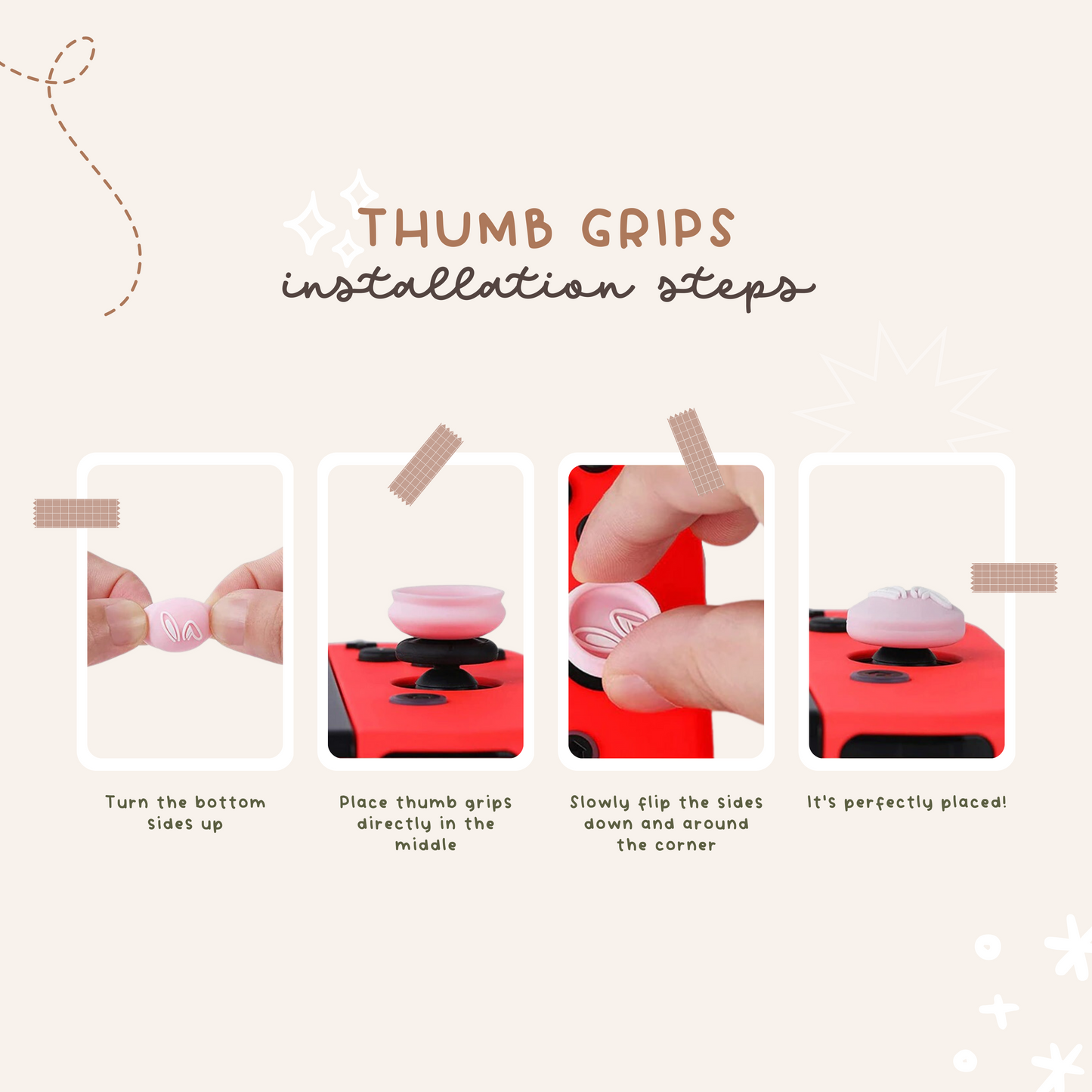 Peach & Star Thumb Grip - Switcheries